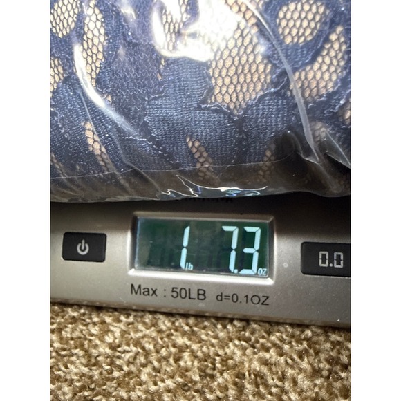 Nightway Navy Floral Lace Halter Neck Gown Maxi Dress 10 Event Prom Hoco - Picture 13 of 13